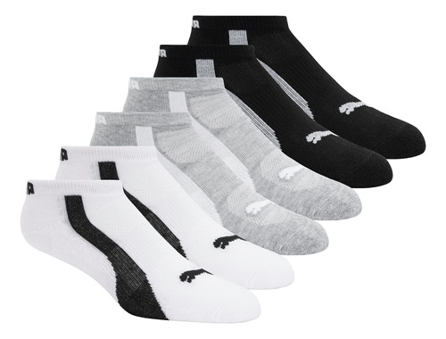 Puma 6 Pares De Calcetines De Corte Bajo Para Mujer, 9-11 Ee