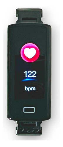 Relógio Inteligente Smart Bracelet Batimento Pressão Caloria Caixa Preto Pulseira Preto Bisel Preto