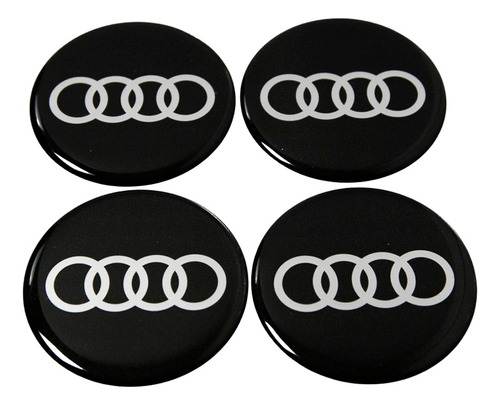Adesivos Emblema Resinado Roda Audi 51mm Cl2