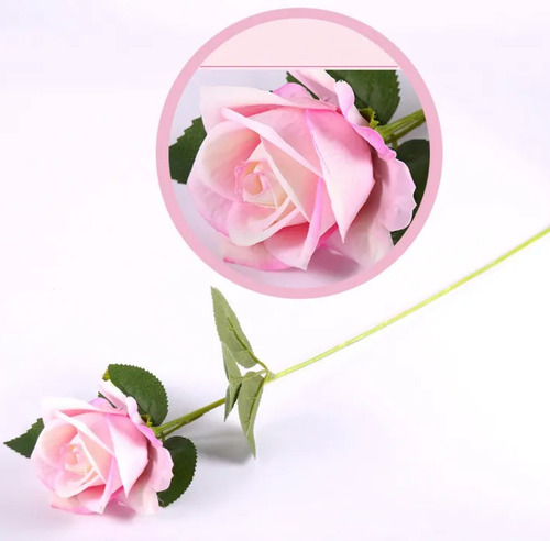 Rosa Flor Artificial Eterna Terciopelo 2 Unidades