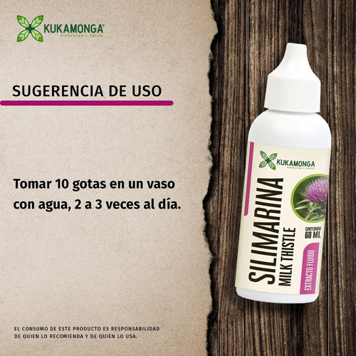Extracto Silimarina (cardomariano) Hígado Saludable - 60 Ml Sabor Sin sabor