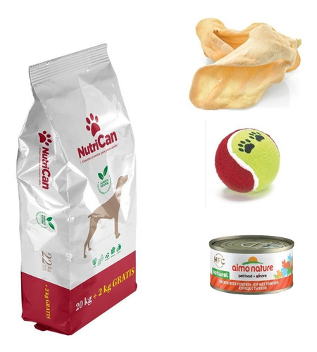 Ración Nutrican Comida Perro Adulto 20+2 Kilos +envío Gratis