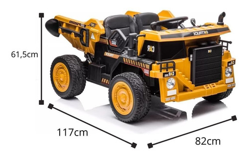 Mini Carro Elétrico Infantil Escavadeira Controle Remoto 12v