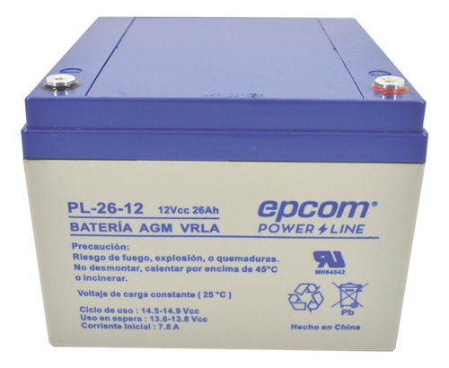 Batería Sellada Recargable 12v 26ah Agm-vrla M5 Hex Epc