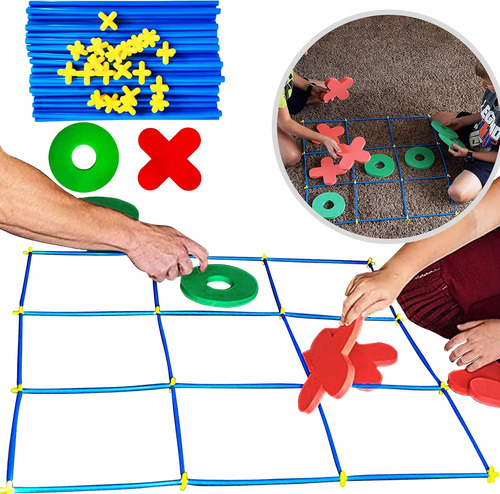 Set De Juego Rainbow Toyfrog Jumbo Tic Tac Toe, Grande Para