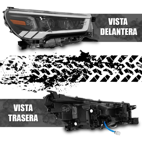 Imagen 4 de 4 de Faros Principales Toyota Hilux Revo Rocco 2015-2020 Drl Kit