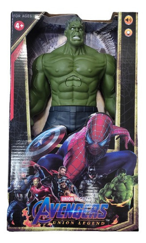 Muñecos Avengers Spiderman,hulk,airoman 30cm Sonido