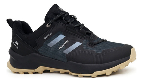 Zapatilla Outdoor De Hombre Kaida Kd22-13m Negro Gris 