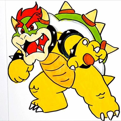 Boneco Rei Bowser Koopa Grande Coleção Super Mario Bros