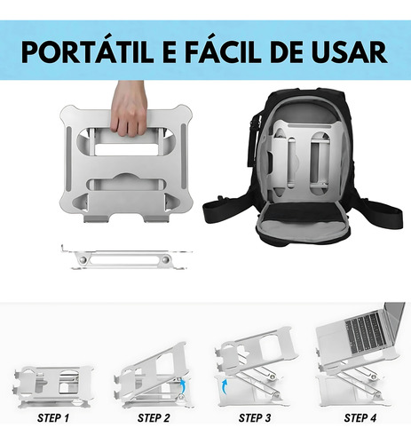 Suporte Laptop Stand Dj Notebook De Mesa Dobrável Ajustável