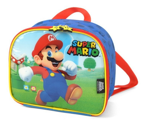 Lancheira Escolar Térmica Super Mario Bros Nintendo Cor Azul