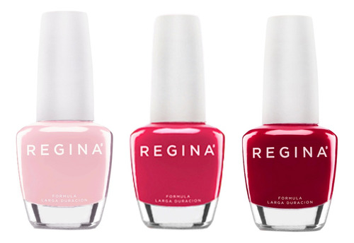 Kit X3 Esmaltes Regina Color De Uñas Larga Duracion