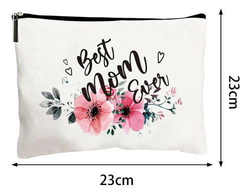 Bolsa De Maquillaje De Lona De Algodón Inferior, Bolsa De