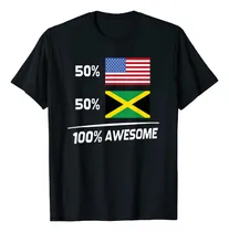 Comprar Camiseta Con La Bandera De Jamaica, Mitad Jamaicana, Mitad