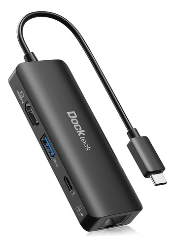 Dockteck Hub Usb C 4k 60hz, 4 En 1 Usb C Pd Ethernet Hub Don