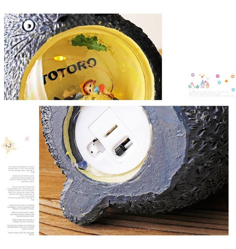 Imagen 5 de 8 de Adorno De Mesa De Resina Con Led Totoro Ghibli