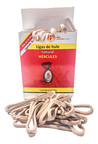 Caja De Liga De Hule #33, 100 G., Hércules.