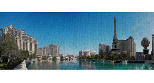 Poster Arte Panorâmica 30x90cm Paisagem Decoração Las Vegas