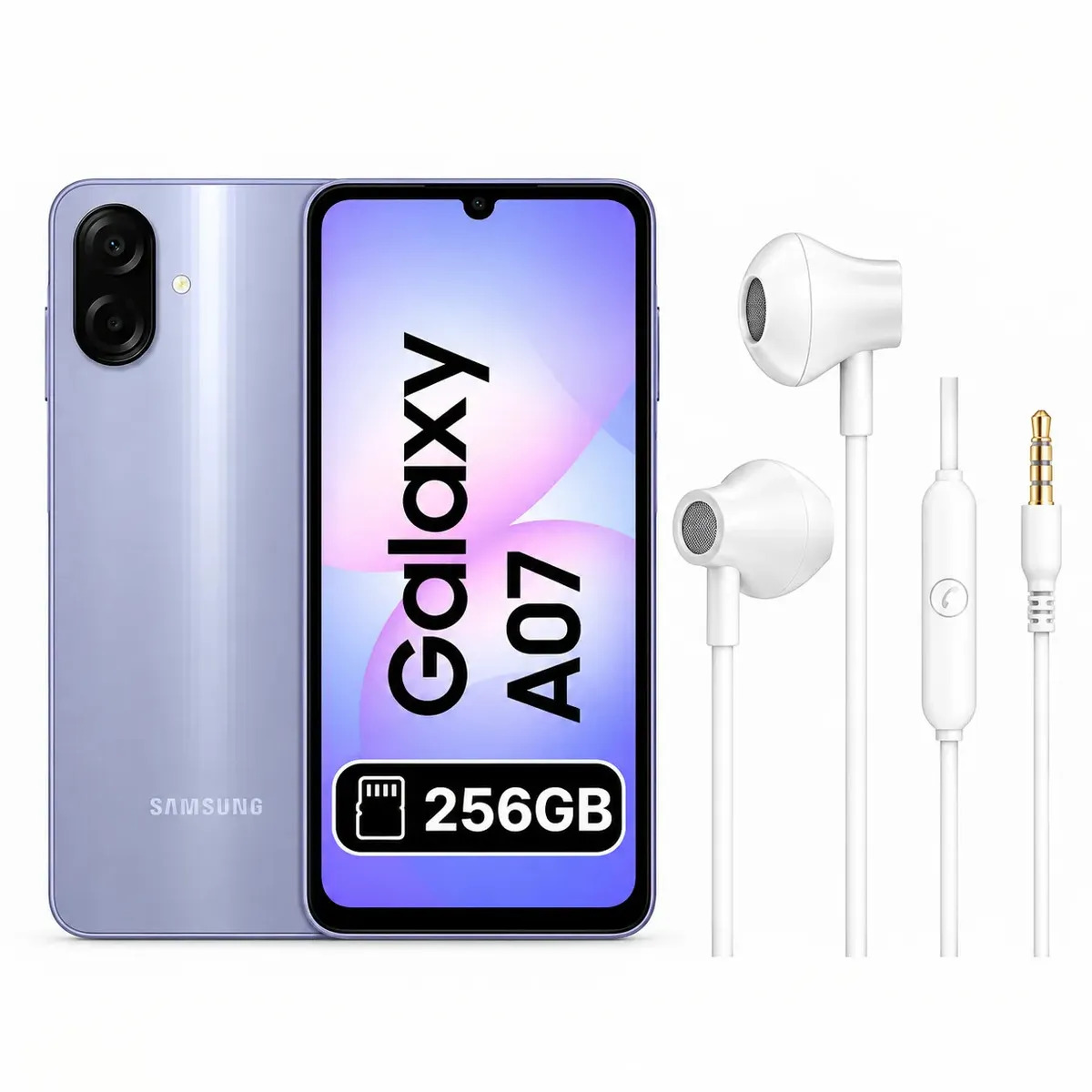 Smartphone Samsung Galaxy A07 256gb Violeta + Fone De Ouvido Peining
