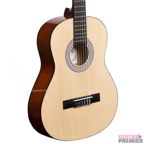 Imagen 5 de 9 de Guitarra Electrocriolla Mediana Bamboo 3/4 + Funda Acolchada