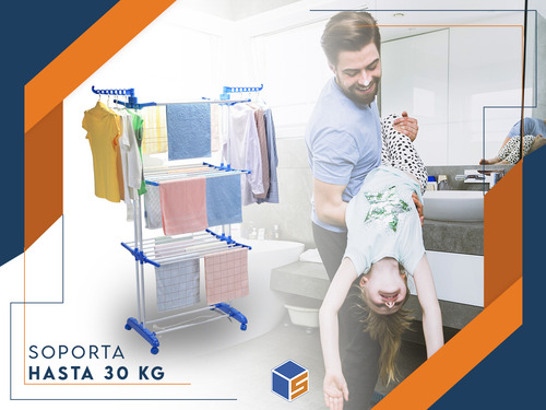 Tender De Ropa Vertical Extensible Ruedas Plegable Con Alas