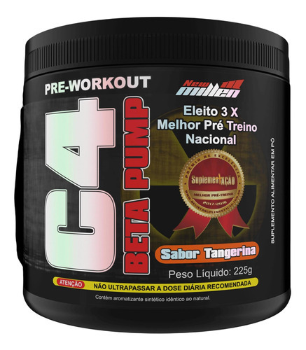 Pre Treino C4 Beta Pump 225 G Sabor Tangerina