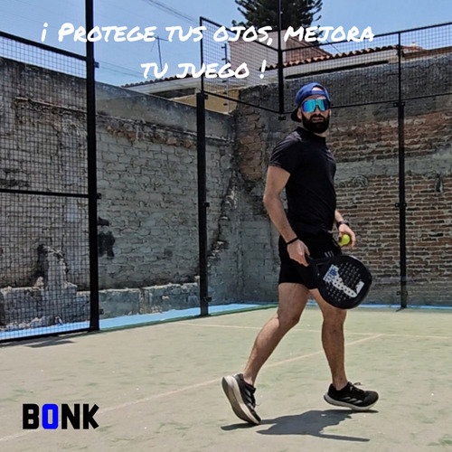 Lentes Deportivos Polarizados Running, Mtb, Pesca Uv Protect Lente Azul Armazón Negro y azul
