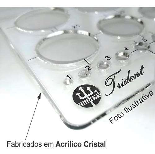 Gabarito Elipses 45° Trident 19 Elipses Mod D-5