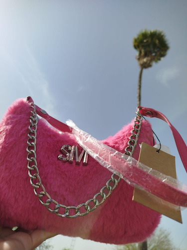 Steve Madden Bolsa Color Fiusa De Peluche Rosa Chicle Lisa Rosa Chicle