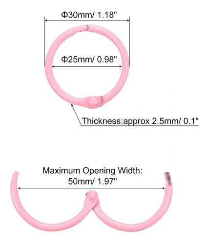 Uxcell Anillo Carpeta Hoja Suelta 1.181 In 1.2 Soporte