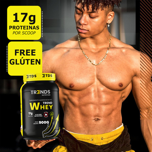 Combo 2x Whey Protein Concentrado Blend Proteinas Pote 900g Sabor Chocolate Com Paçoca