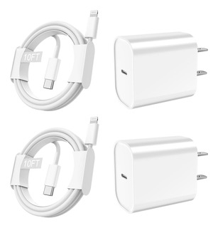 Cargador Para iPhone 11 12 13 Max Mfi 2 Juegos Adaptador Cor