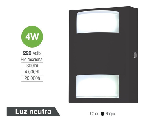 Luminaria Led Artefacto Iluminacion Luz Exterior Silverlight