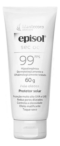Protetor Solar Facial Fps 99 Episol Sec Oc 60g Mantecorp