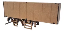 Comprar Mini Carreta Baú 2 Eixos Em Mdf Escala 1\u002F32 + Eixos E Rodas