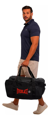 Maleta Mochila Everlast Para Entrenamiento Deportivo Retro Negro