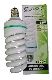 Bombillo Ahorrador Full Espiral 65w, 220v, E40 Bombillo Mini