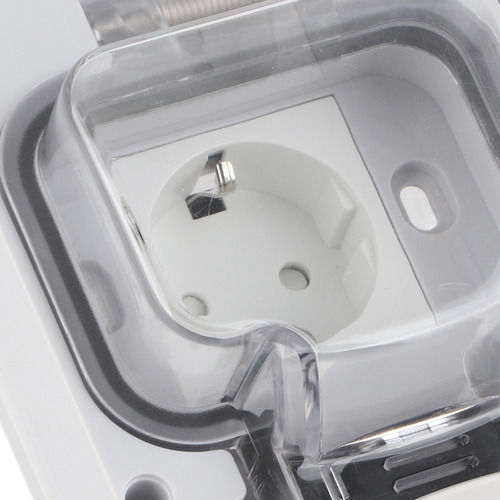 Enchufe Exterior Resistente A La Intemperie Ip66, Salida Ext