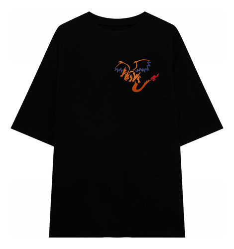 Camiseta Gym Oversize Flare Pokemon Charizard Personalizar