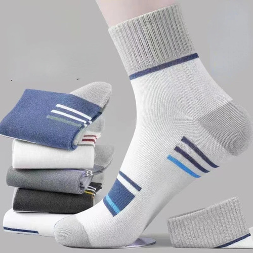 10 Pares Calcetines Hombre Algodón Casual A Rayas