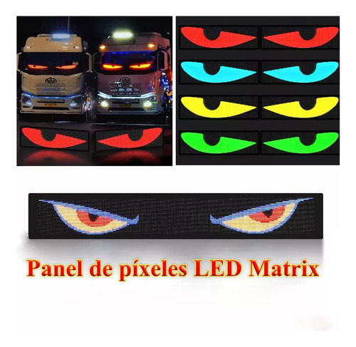 Painel Led Flexível, Tela Matriz Rgb, Bluetooth 12x60cm 2025
