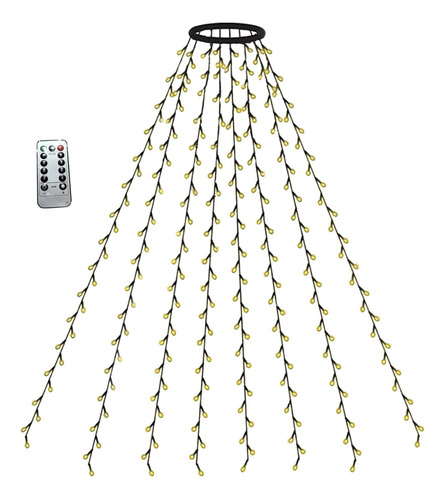 Luces De De Navidad Con Anillo, 1,5 M 200 Luces Luz Cálida