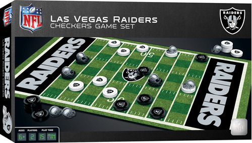 Masterpieces Juego Familiar - Nfl Las Vegas Raiders Checker.