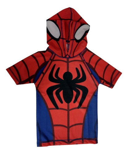 Remera Con Capucha Y Visor - Spiderman