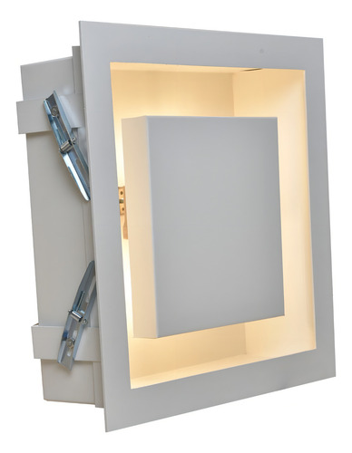 Kit 3 Lustre Plafon De Embutir E27 Luz Indireta 45x45 Branco