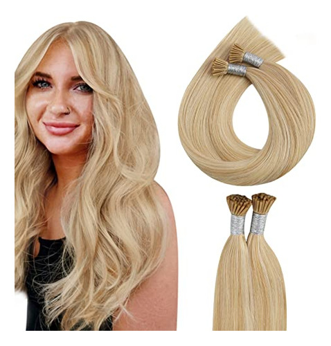 Moresoo I Tip Remy Human Hair Extensions Rubio Color Dpyho