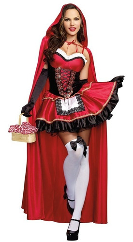 Fantasia Feminina Chapeuzinho Vermelho Halloween Carnaval M