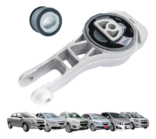 Coxim Câmbio Kit C/ Bucha Onix Cobalt New Prisma Spin Sonic