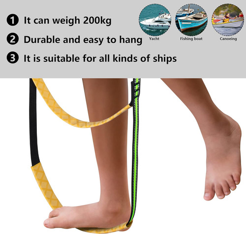 Escalera De Cuerda De Barco De 5 Escalones, Extensión De Esc
