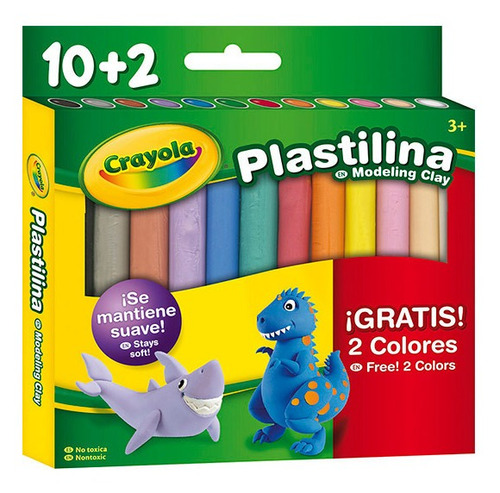 Imagen 2 de 2 de Crayola: Caja X 12 Plasticinas Colores Neon